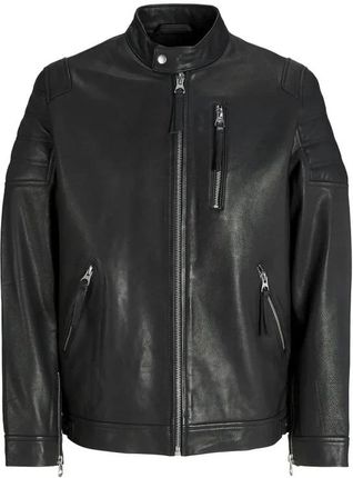 Duża męska skórzana kurtka ramoneska Jack & Jones 12285030 czarna