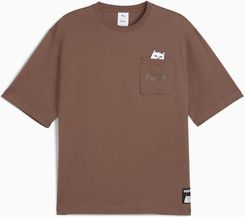 Zdjęcie Koszulka męska Puma X RIPNDIP RELAXED POCKET brązowa 63377941 - Gorlice