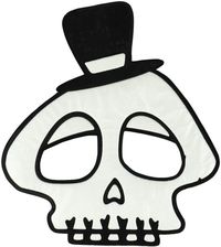 Zdjęcie Maska na Halloween flokowana Czaszka - Arpex - Wadowice