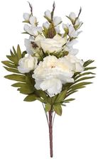 Zdjęcie Goliat Bukiet Płaska Wiązanka Nagrobna Mix Gladioli Róż I Piwonii 68Cm Biały - Piła