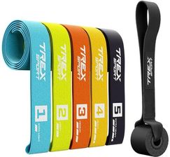 Zdjęcie Trex Sport Zestaw 5 Gum Oporowych Materiałowych Sport  Z Uchwytem Opór 2,5–25Kg Kolorowe - Koluszki