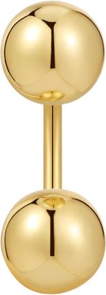 Glanzstücke München Kolczyki Srebro wysokiej próby Żółte złoto Kolczyki 1 ct Damski