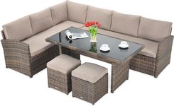 Zdjęcie Focus Garden Zestaw Ogrodowy Salo Narożnik + Pufy Brown - Rydzyna