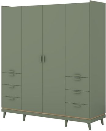 Helvetia Szafa Uchylna Scandi 20 4D6S Zielony Dąb Olejowany