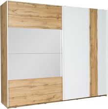 Zdjęcie Fabryka Mebli Meblosiek Szafa Przesuwna Wood Ii 11 2D 200 Dąb Wotan Biały Połysk - Wyszków