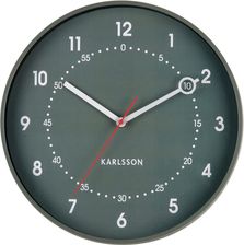 Zdjęcie Karlsson Zielony Zegar Ścienny Fresco Jungle (KA6038GR) - Brzeg