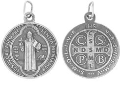 Zdjęcie Medalik srebrny - Święty Benedykt ML102OX - Myślenice