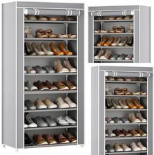 Zdjęcie Lean Stojak 8-Poziomowy Na Buty Organizer Szafa Osłona Pyłoszczelna Szara - Maków Podhalański