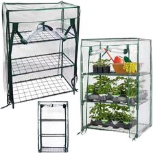 Zdjęcie Lean Mini Szklarnia Balkonowa Ogrodowa 3 Półki Metalowe Folia Pvc 46 X 24 80Cm - Buk