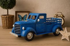 Zdjęcie Ozdoba Metalowa Samochód Niebieski 46cm  - Sułkowice