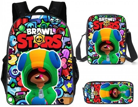 Brawl Stars 3W1 Zestaw Plecak Szkolny Worek Piórnik