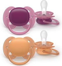 Zdjęcie PHILIPS AVENT Ultra Soft 18+M 2 szt. SCF093/03 śliwka/morela - Maków Podhalański
