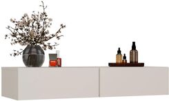 Zdjęcie Toaletka Kosmetyczna Wisząca Mika 110 Cm 2 Szuflady Do Sypialni Kaszmir Beż (MMPTOAMIKA110KASZ) - Stargard