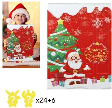Świąteczny Kalendarz Adwentowy 24 Okienka Prezent Pikachu I Stitch Pluszaki