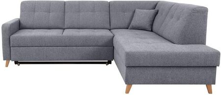 Black Red White Narożnik Prawostronny Lars Rozkładany Z Pojemnikiem Szaroniebieski Brw