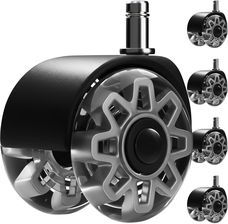 Zdjęcie Kółka do Fotela Obrotowego Ruhhy Łożyska Stalowe Zestaw 5szt Mocne Szare 25280  - Pszów