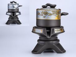 Zdjęcie Czajnik ceramiczny z podgrzewaczem (mix 2 kolorów) - Sępopol