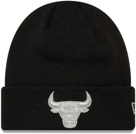 Czapka zimowa New Era NBA Chicago Bulls Metallic Black Cuff Knit Beanie Czarna - 60691272