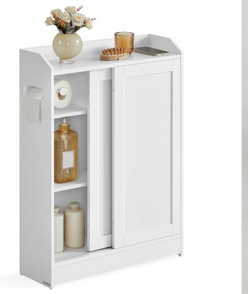 Songmics Wąska Szafka Łazienkowa Biała (BBC752W01)