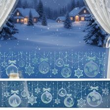 Zdjęcie Christmas Decoration Naklejka Na Okno 64x15cm - Rzgów