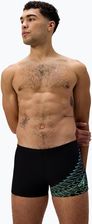 Zdjęcie Speedo Bokserki Pływackie Męskie Medley Logo Aquashort Black/Alfalfa Green - Gniewkowo