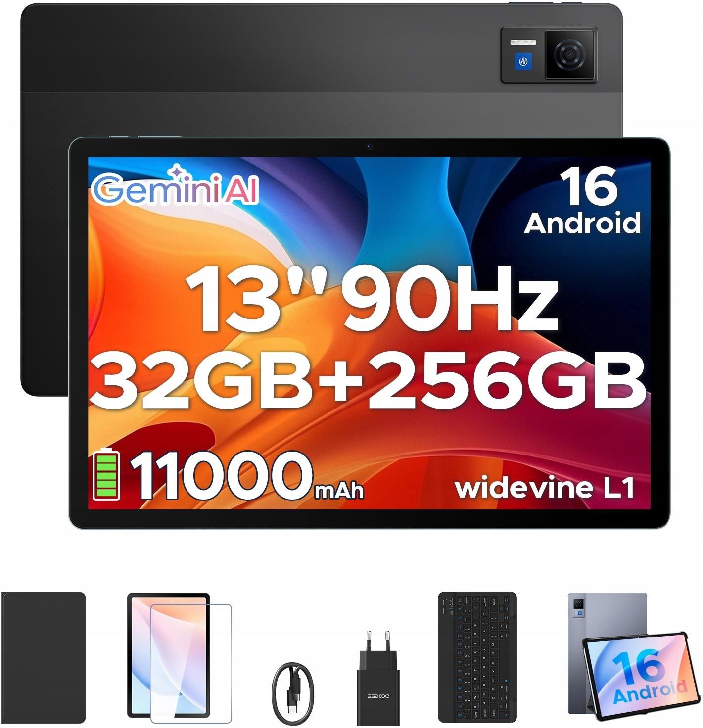 Tablet Doogee U13 FHD+13“ 32/256GB Wifi Czarny (U13VBLACK) - Ceny