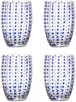 Bloomingville Szklanki Brinley 350ml Niebieskie 4szt. (82072202)