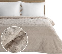 Zdjęcie Koc pled 170X210 Design91 mikrofibra efekt 3D NANCY beżowy - Jutrosin