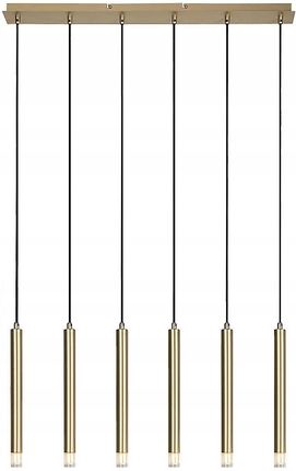 Rabalux Lampa Wisząca Ramira Złota 6Xg9 Nowoczesna Do Salonu