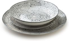 Zdjęcie Affekdesign Stripes Grey Komplet Obiadowy 18Cz.27/19/20Cm Miska 550Ml (HTTB4830SR) - Staszów