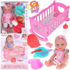 Zdjęcie Łóżeczko Kołyska dla Lalek + Interaktywna Lalka Bobas Mówi Mama Tata - Tomaszów Mazowiecki