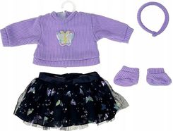 Zdjęcie Adar Ubranka Dla Lalki 45Cm Fioletowe Spódniczka Bluzka Opaska Bobas Born (922) - Maków Podhalański