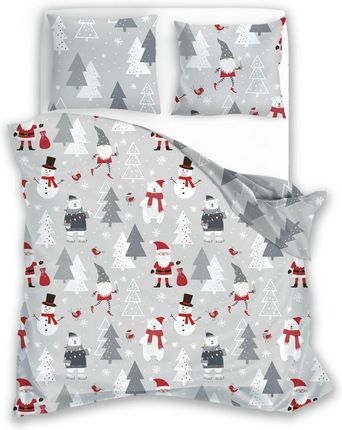 Faro Scandic Śnieżny Las 2-Częściowy Komplet Pościeli Bawełna 140x200cm