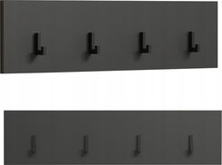 Zdjęcie Mebelbos Wieszak Ścienny Z 4 Haczykami Do Przedpokoju Panel Wiszący Grafit Esteban (MSBP149WIE8019801) - Przemyśl