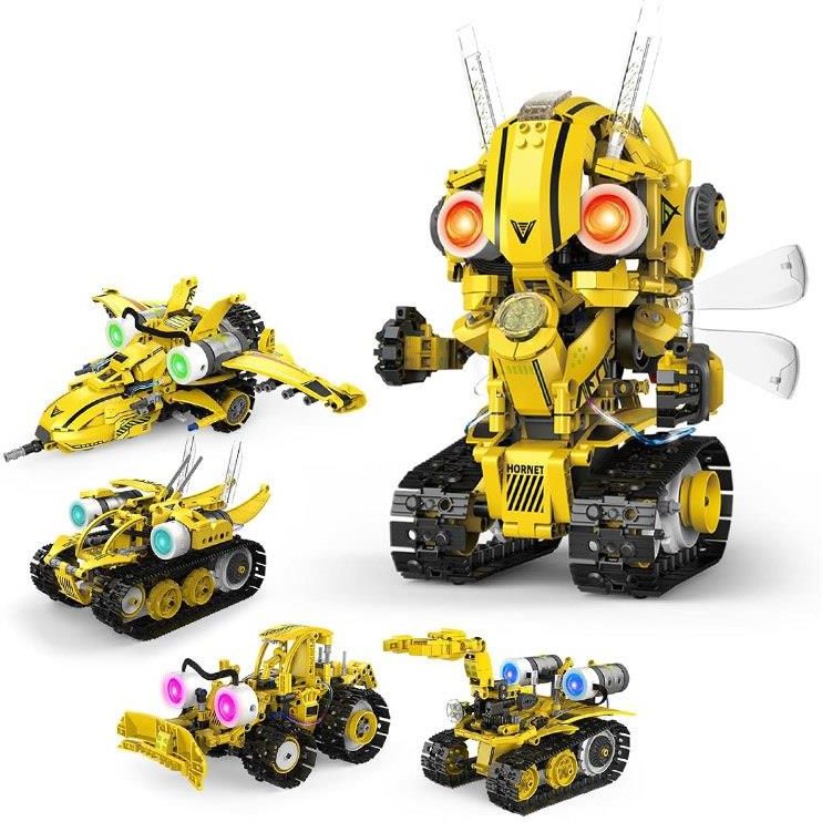 Jokomisiada Klocki Techniczne Robots Pro 5W1 Zestaw Pilot + Światło Led ...
