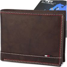 Zdjęcie Portfel Skórzany Męski Klasyczny Poziomy Z Flagą Brązowy Rfid Beltimore D28 - Żywiec