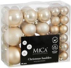 Zdjęcie MICA Zestaw Bombek Kremowy 46 szt. - Kętrzyn