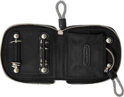 Zdjęcie Pudełko podróżne na biżuterię z miejscem na pierścionki Stackers małe czarne nylonowe - Kórnik