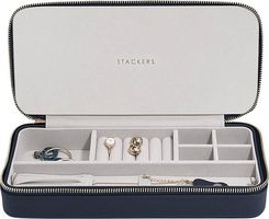 Zdjęcie Pudełko podróżne na biżuterię z miejscem na naszyjniki Stackers granatowe - Kórnik