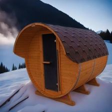 Zdjęcie Sauna typu Beczka 2.8m z Daszkiem, 6 Osobowa - Zakroczym