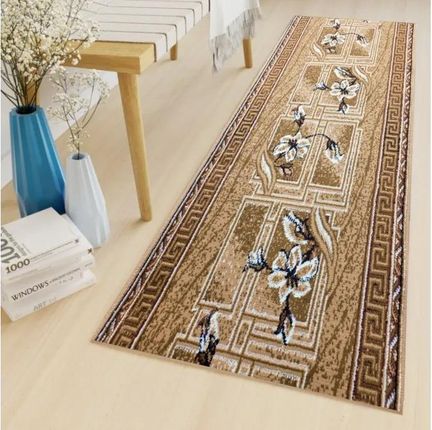 Chodnik PP new Grecki beż szerokość 120 cm na metry  - obszycie gratis - wzór klasyczny