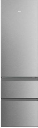 Lodówka Haier HTR3620CNMG z zamrażalnikiem dolnym 205 cm Srebrna