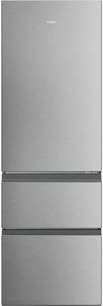 Lodówka Haier HTR3618CNMG z zamrażalnikiem dolnym 185 cm Srebrna
