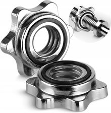 Zdjęcie 4FIZJO Zaciski Na Gryf Śrubowe Nakrętki Metalowe Do Sztangi I Hantli 25Mm 2Szt. - Woźniki