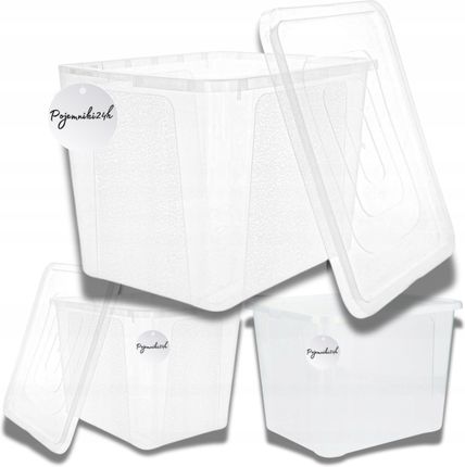 Pojemnik Plastikowy 30l Pudełko Pokrywą Organizer Szuflady Szafy Na Zabawki