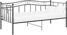 Gravora Czarna kanapa z metalową ramą 206,5 x 95 x 89,5 cm, łóżko rozkładane (G05174877)