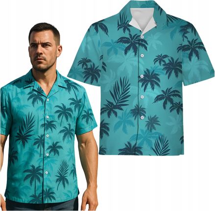 Koszula Męska Vice City Hawajska Karnawał Gta Tommy Vercetti Niebieska XXL