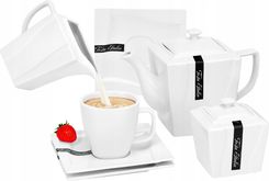 Festa Italia Serwis Herbaciano Kawowy Viva 17el. Dla 6 Os Porcelanowy Kpl Do Kawy Herbaty