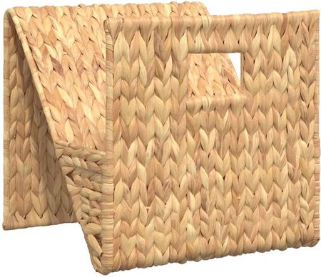 Gravora Stojak Na Gazety Z Hiacyntu Wodnego I Metalu Zygzakowaty Brązowy 31x31x31cm (G08232181)