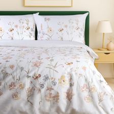 Zdjęcie Darymex Pościel Satyna Bawełniana Satynlove 160X200 Beżowe Kremowe Kwiaty Na Białym Tle - Konstantynów Łódzki